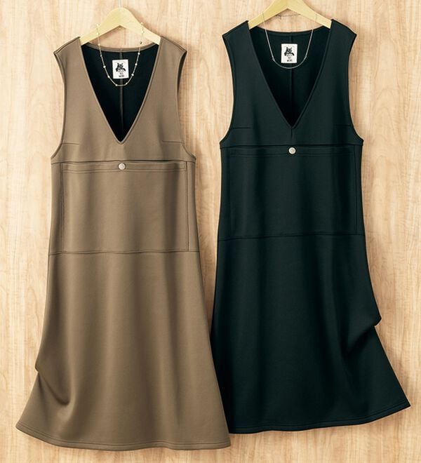 ルフラン（ルフラン）の「【２色組】「猫の毛が落ちやすい」ジャンパースカート（カットソーワンピース）」｜詳細画像