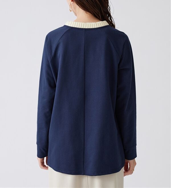 BELLUNA（ベルーナ）の「裏毛素材ニット切替プルオーバー（カットソー）」｜詳細画像