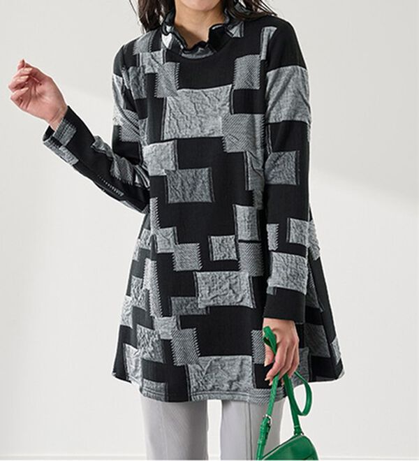 BELLUNA（ベルーナ）の「華やかふくれジャカードチュニック（チュニック）」｜詳細画像