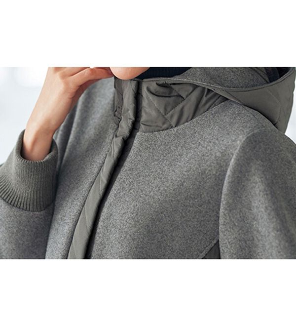 BELLUNA（ベルーナ）の「冬のおしゃれを楽しむキルトロングコート（ロングコート）」｜詳細画像