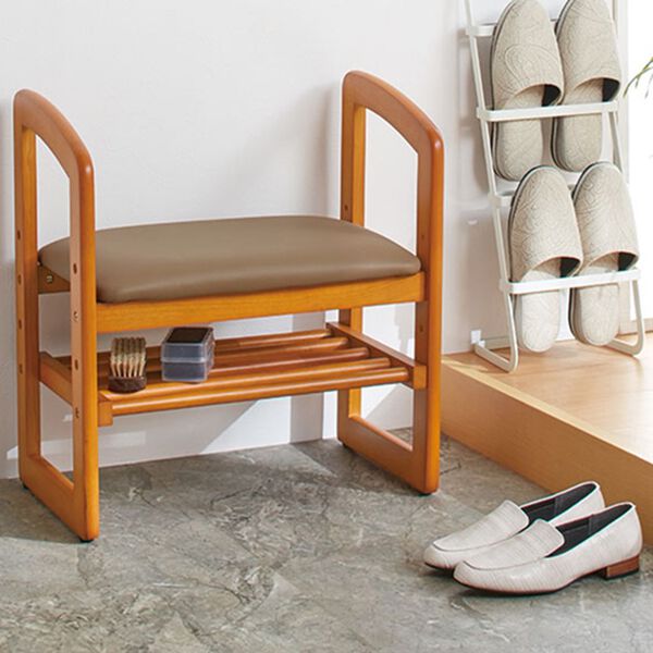 「高さが調整できる天然木サポートチェア（椅子・チェア・スツール）」｜詳細画像