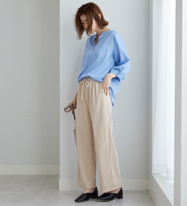 BELLUNA（ベルーナ）の「杢調素材袖タックデザインブラウス（ブラウス）」｜詳細画像