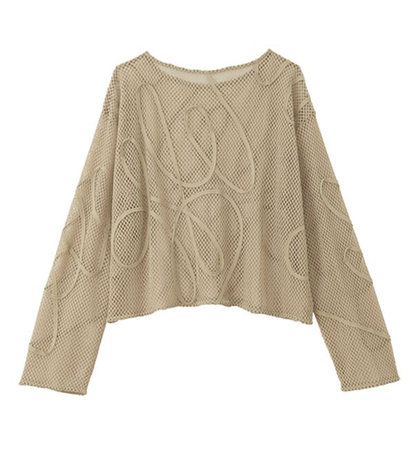 RANAN（ラナン）の「コード刺繍シアーメッシュTシャツ（カットソー）」｜詳細画像