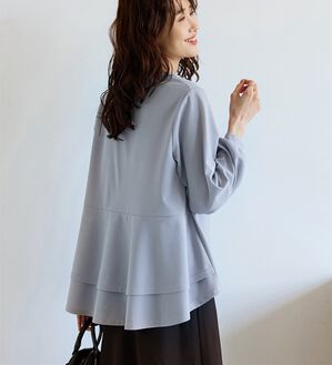 BELLUNA（ベルーナ）の「ボリューム袖美人顔バックフレアーＴブラウス（ブラウス）」｜詳細画像