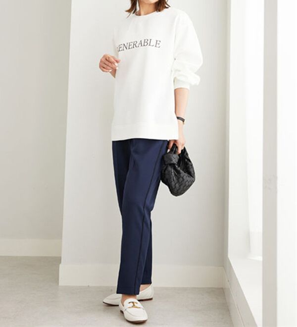 BELLUNA（ベルーナ）の「サイドラインテーパードパンツ（フルレングスパンツ）」｜詳細画像