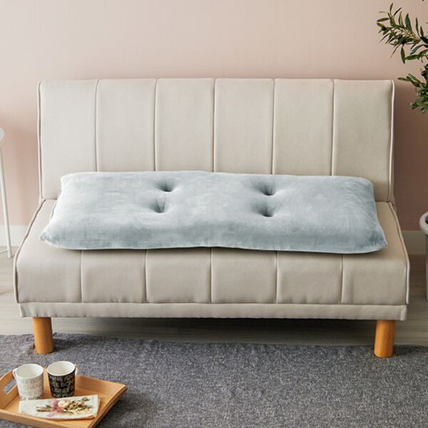 iellio（イエリオ）の「とろけるマイクロソファパッド＜抗菌防臭機能付・ソファーパッド・２人掛け・３人掛け・クッション・長座布団＞（ソファパッド）」｜ブルーグレー