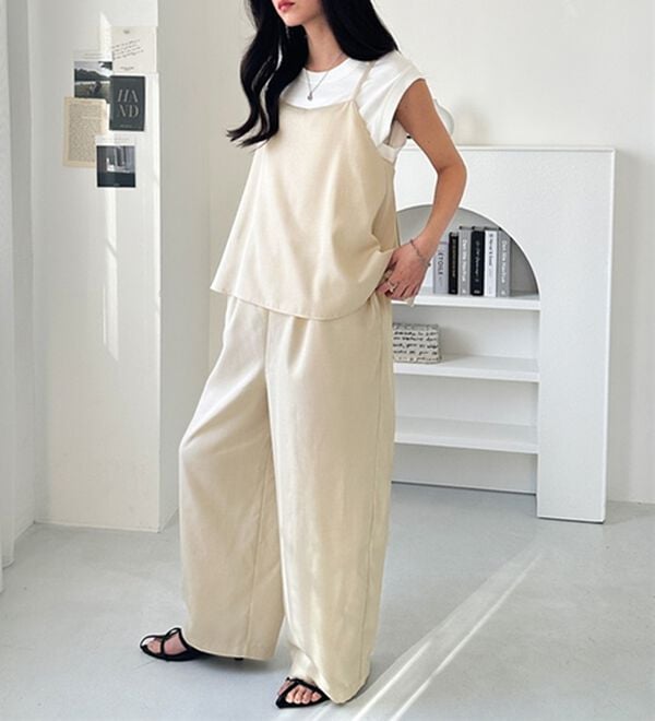 GeeRA（ジーラ）の「セットアップ風キャミソールサロペット（オールインワン）」｜詳細画像