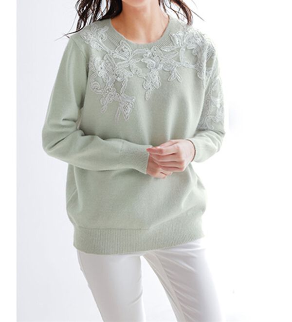 レース使いニットプルオーバー - ベルーナ【公式】