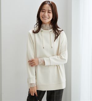 BELLUNA（ベルーナ）の「【新色追加】ワイドネックサイド切替プルオーバー（カットソー）」｜アイボリー