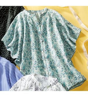 ルフラン（ルフラン）の「涼しい顔して二の腕カバー♪さらさらブラウス（ブラウス）」｜小花柄