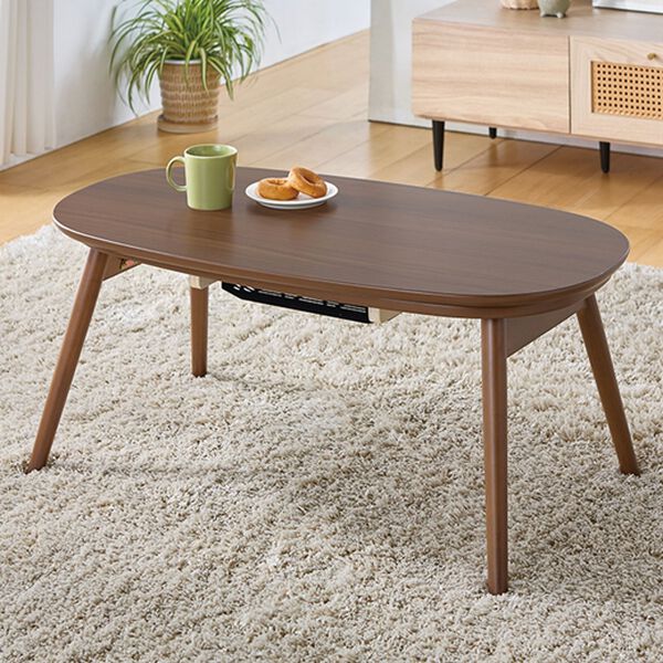 「折れ脚カジュアルこたつ・布団セット（こたつテーブル）」｜ブラウン