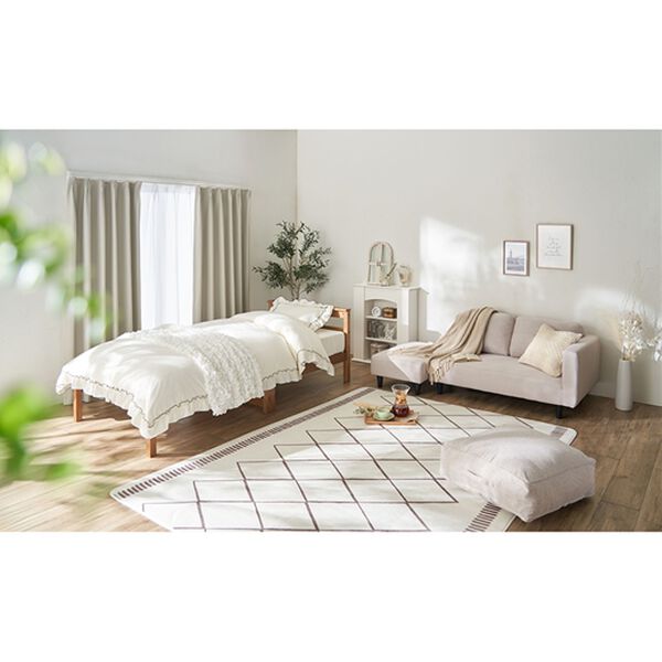 iellio（イエリオ）の「お買得カーテンセット＜３級遮光・４枚組・洗える・無地・既製サイズ＞（ドレープカーテン）」｜詳細画像