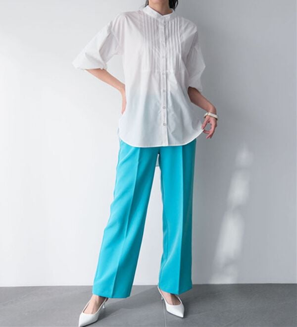 RANAN（ラナン）の「【選べる２丈】機能付！美脚シルエットセンタープレスワイドパンツ（フルレングスパンツ）」｜詳細画像