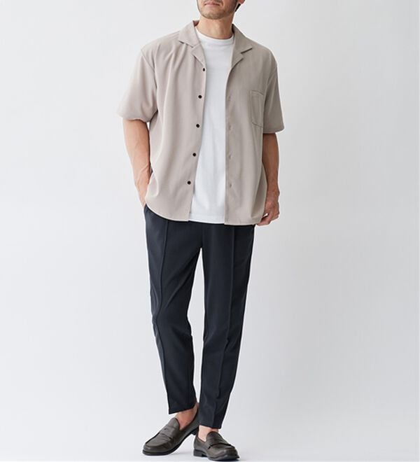 REMEN'S（リメンズ）の「【夏に嬉しい！４つの機能付】カットジョーゼットピンタックパンツ（メンズフルレングスパンツ）」｜詳細画像