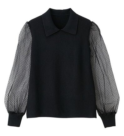 RANAN（ラナン）の「ドットチュール袖ニット（ニット・セーター）」