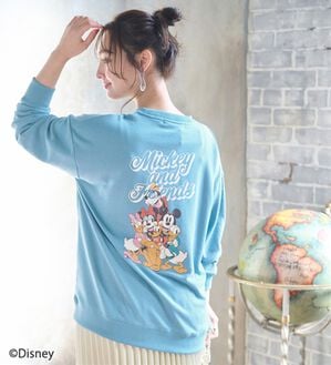 BELLUNA（ベルーナ）の「＜Ｄｉｓｎｅｙ＞【ミッキー＆フレンズ】バックプリントトレーナー（トレーナー・スウェット）」｜スカイブルー