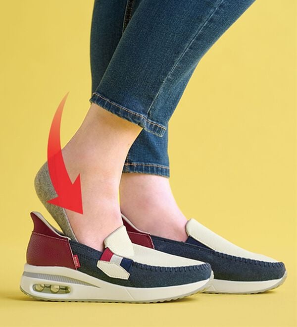 BELLUNA（ベルーナ）の「＜ＥＤＷＩＮ＞さっと履ける！牛床革エアソールスリッポン（スリッポン）」｜詳細画像