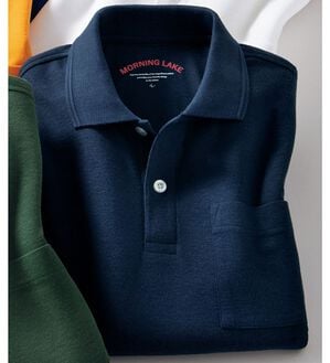 「毎日着たい吸汗速乾ポロシャツ（メンズポロシャツ）」｜ネイビー