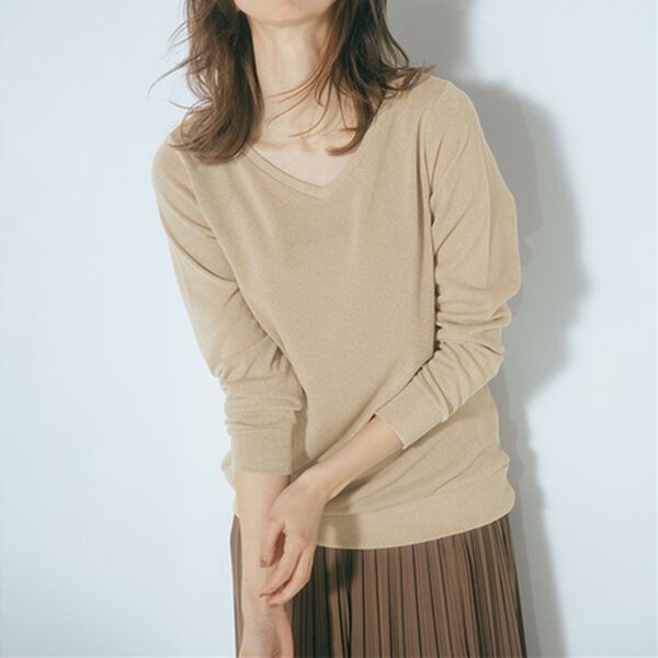RANAN（ラナン）の「レディシルエットＶネックプルオーバー（カットソー）」｜詳細画像