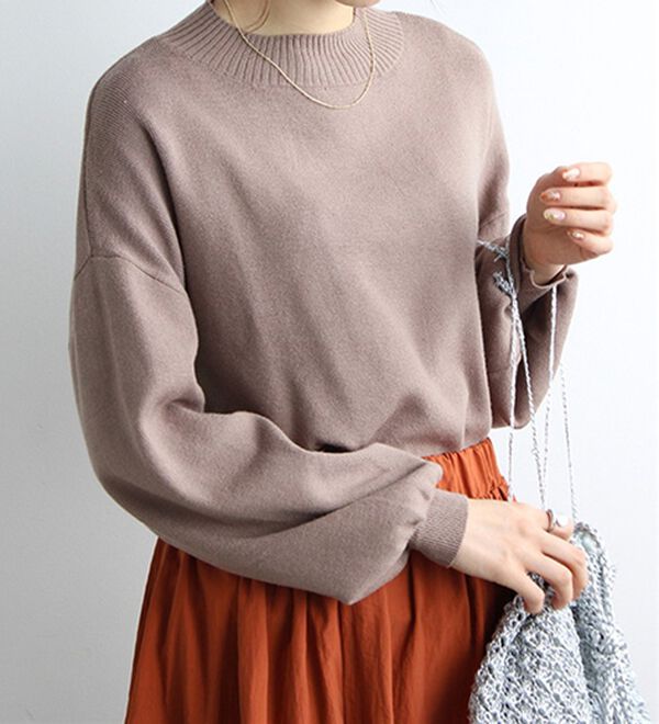 GeeRA（ジーラ）の「ボタン付モチモチニットトップス（ニット・セーター）」｜詳細画像