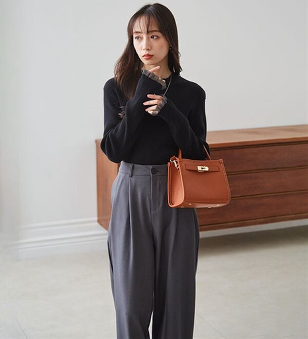 RANAN（ラナン）の「【春色追加】シアーフリル袖ハイネックリブニット（ニット・セーター）」｜詳細画像