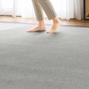 「洗えるウレタン入りヘリンボーンジャカード織ラグ（カーペット）」｜詳細画像