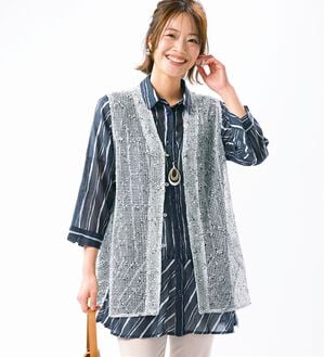 ルフラン（ルフラン）の「上品ブラウス&times;ニットベスト（アンサンブル）」｜詳細画像