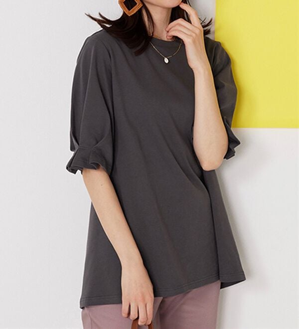 BELLUNA（ベルーナ）の「ひんやり！綿１００％キシリトール加工チュニック（チュニック）」｜詳細画像