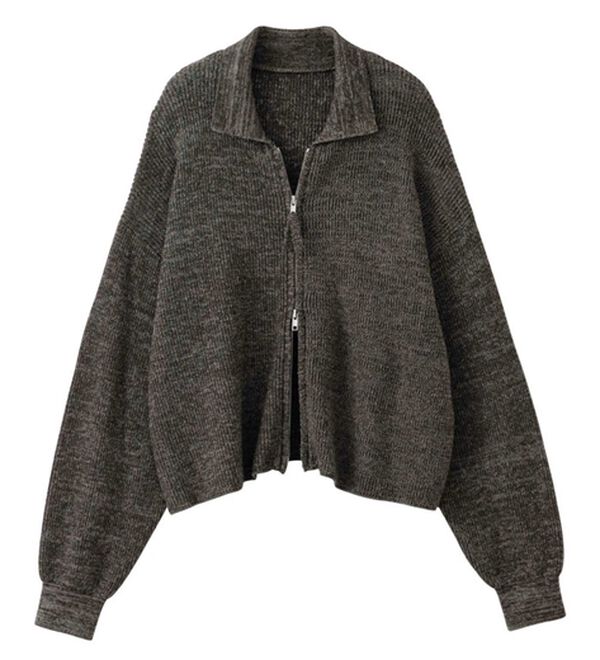 GeeRA（ジーラ）の「ダブルジップニットカーデ（ニットカーディガン）」｜詳細画像