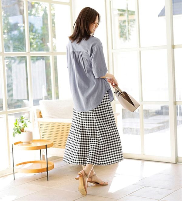 BELLUNA（ベルーナ）の「綿１００％ワッシャー素材ゆったりドルマンブラウス（ブラウス）」｜詳細画像