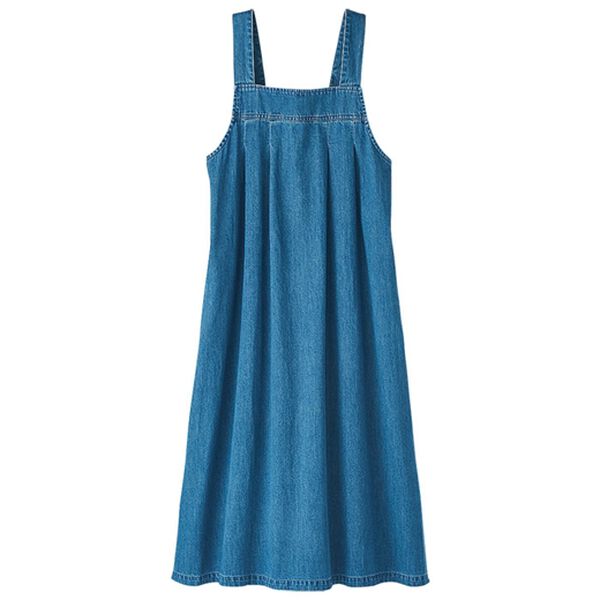 BELLUNA（ベルーナ）の「ゆったりデニムジャンパースカート（ジャンパースカート）」｜ブルー