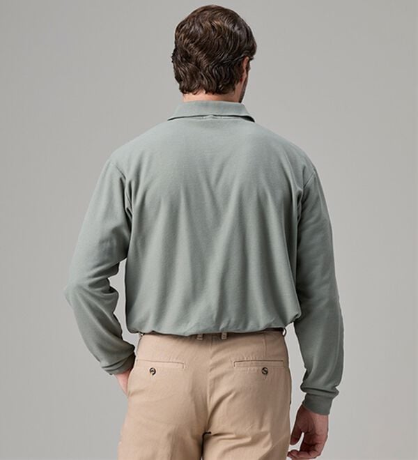 「＜アーノルド　パーマー＞ワンポイント刺しゅう鹿の子ポロシャツ（長袖・半袖）（メンズポロシャツ）」｜詳細画像