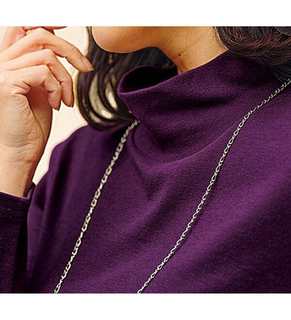 BELLUNA（ベルーナ）の「吸湿発熱ハイネックプルオーバー（カットソー）」｜詳細画像