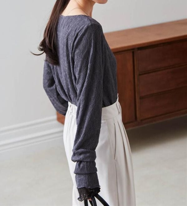 RANAN（ラナン）の「リバーシブルシアーレースＴ（カットソー）」｜詳細画像