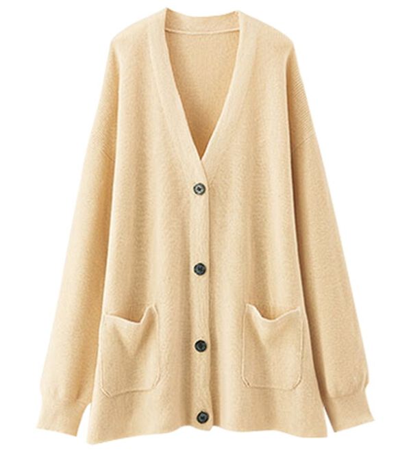 BELLUNA（ベルーナ）の「抗菌防臭で爽やか！あぜ編ニットカーディガン（ニットカーディガン）」｜アイボリー