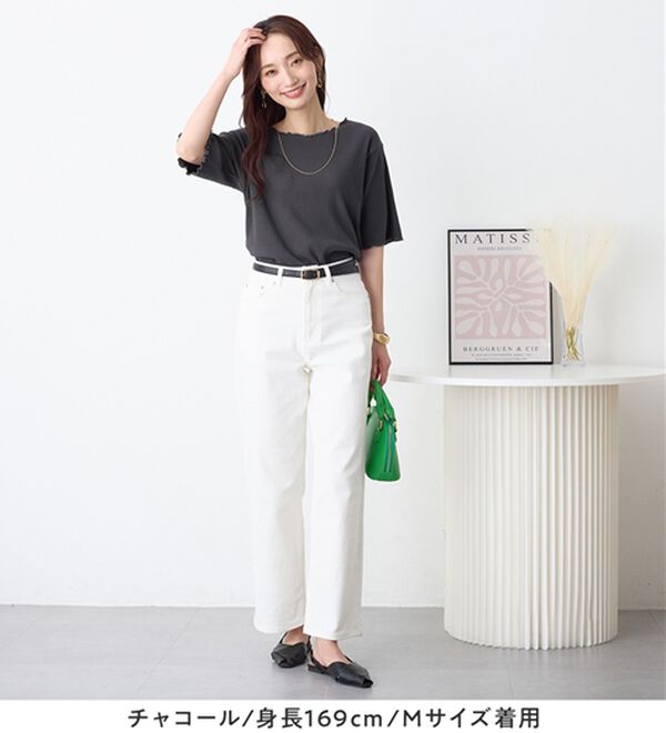 Viola e Viola（ヴィオラ エ ヴィオラ）の「ひんやリブ　メロウデザイントップス（カットソー）」｜詳細画像