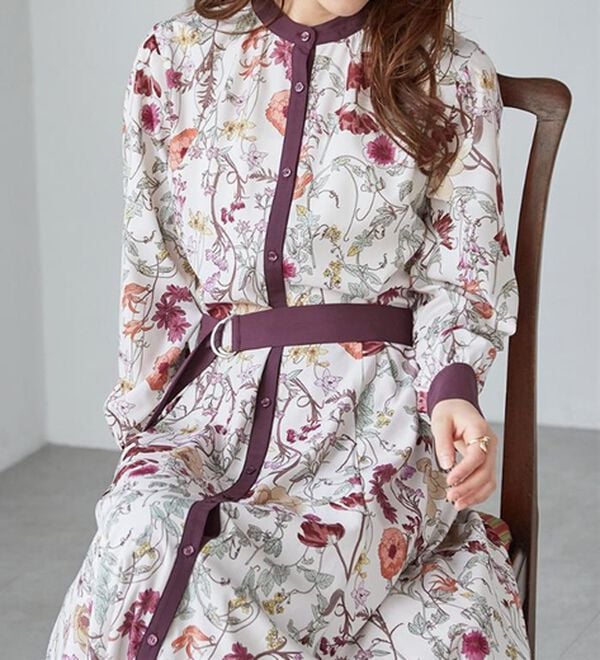 RANAN（ラナン）の「レトロフラワーシャツワンピース（プリントワンピース）」｜詳細画像