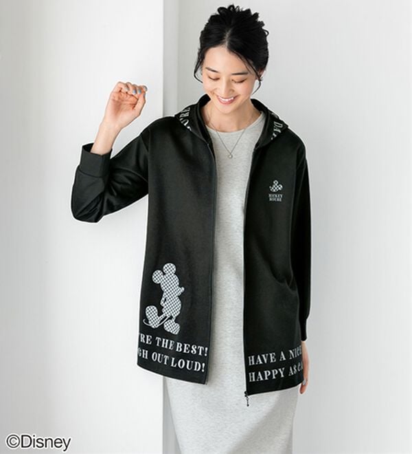 BELLUNA（ベルーナ）の「＜Ｄｉｓｎｅｙ＞【ミッキー】ロゴプリント裏メッシュパーカー（パーカー）」｜詳細画像