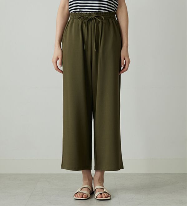 BELLUNA（ベルーナ）の「【接触冷感/UVカット/吸水速乾/イージーケア】カナパストレッチ素材ワイドパンツ（ワイドパンツ・ガウチョ）」｜詳細画像