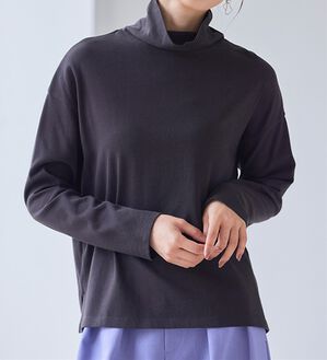 RANAN（ラナン）の「＜ＢＣ＞綿１００％&times;吸湿発熱！あったかタートルネック（カットソー）」｜ブラック