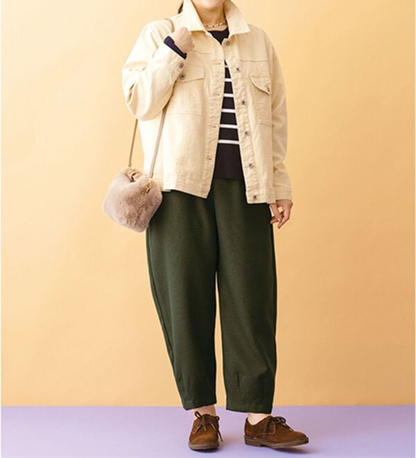 ルフラン（ルフラン）の「【３本組】日本製ふんわり裏起毛ウール調パンツ（その他パンツ）」｜詳細画像