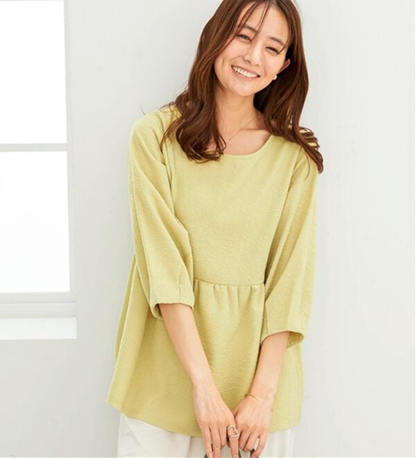 BELLUNA（ベルーナ）の「ジャカード素材ペプラムチュニック（チュニック）」｜詳細画像