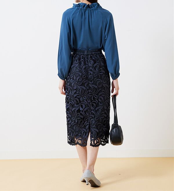 BELLUNA（ベルーナ）の「華やかリボンレーススカート（ロングスカート）」｜詳細画像