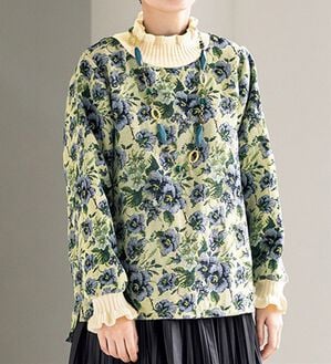 ルフラン（ルフラン）の「ゴブラン織ブラウス（ブラウス）」｜グリーン系