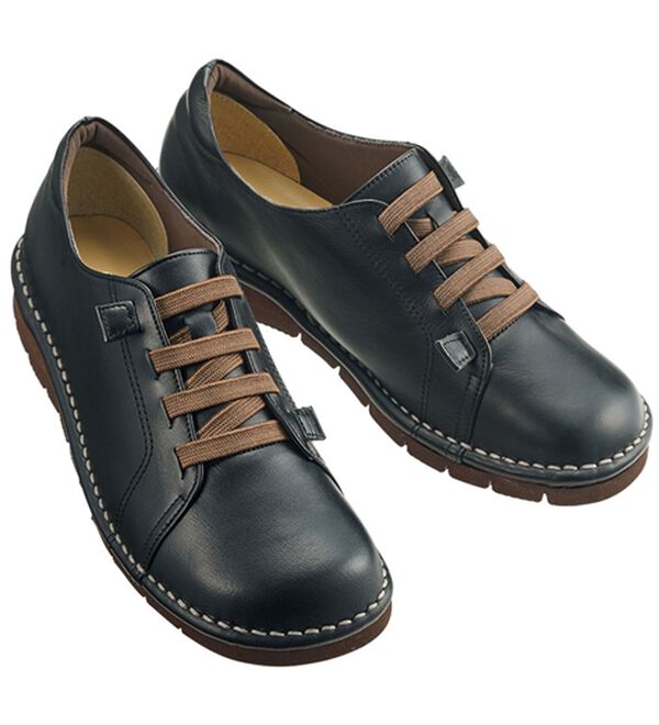 ルフラン（ルフラン）の「＜ラシーナコンフォート＞４Ｅサイドステッチシューズ（スニーカー）」｜ブラック