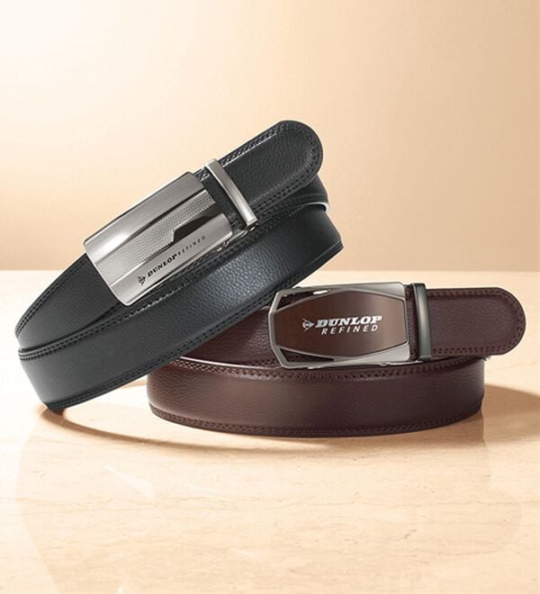 「【２本組】＜ダンロップ・リファインド＞らくらく着脱ベルト（メンズベルト）」｜2本組