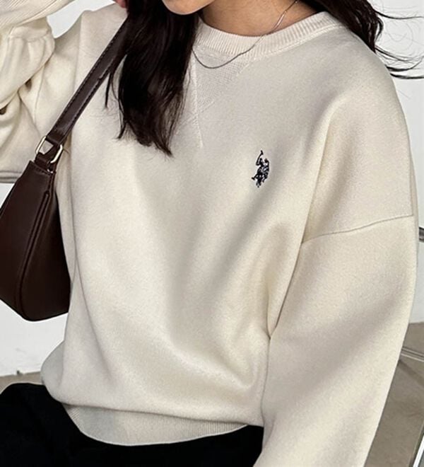 RANAN（ラナン）の「＜U.S.POLO ASSN.＞刺繍スウェットライクニット（ニット・セーター）」｜詳細画像