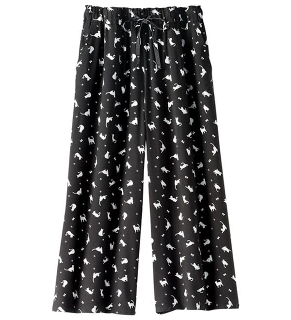 BELLUNA（ベルーナ）の「ひんやり！レーヨン素材楽ステテコ（ワイドパンツ・ガウチョ）」｜詳細画像