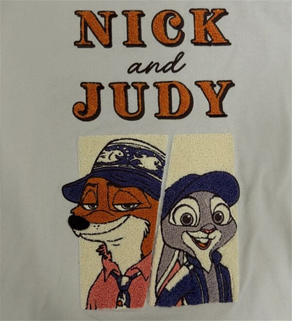 「＜Ｄｉｓｎｅｙ＞【ズートピア・ニック＆ジュディ】サガラ刺しゅうＴシャツ（Tシャツ）」｜詳細画像