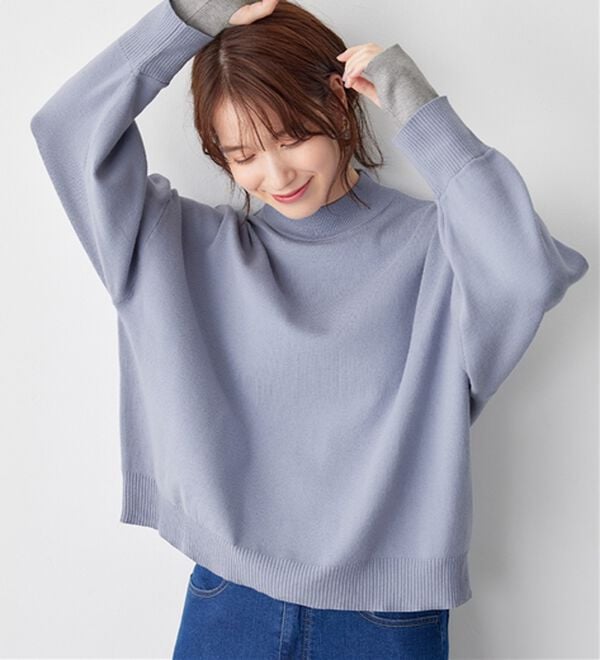 Viola e Viola（ヴィオラ エ ヴィオラ）の「洗えるもちもちレイヤード風ドルマンニット（ニット・セーター）」｜詳細画像